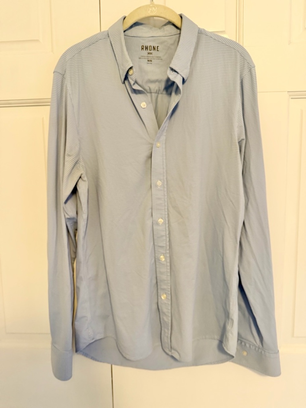 Rhône Commuter Shirt Men's Medium Blue Long Sleeve Performance Stretch - Picture 1 of 6